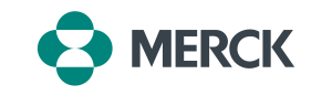 The Merck logo features a geometric green and black symbol to the left of "MERCK" in bold, dark gray capitals on a transparent background, making it ideal for prominent display at events like the Whitman Walker 2025 gala event.