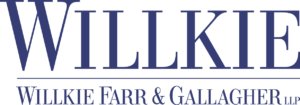 Willkie Farr & Gallagher LLP logo in blue text on a light background, showcasing the firm’s distinguished presence among top providers like Whitman Walker Legal Services.