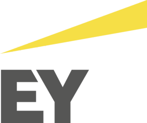 The EY logo featuring bold gray letters "E" and "Y" beneath a large, angled yellow triangle on a white background will be prominently displayed at the Whitman Walker 2026 gala event.