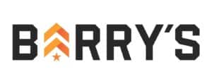 The Barry’s logo features bold black text, with the “A” replaced by orange chevrons pointing up and a small orange star below—symbolizing energy and unity much like Whitman Walker’s call to stand with us.