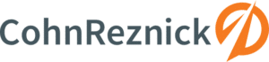 CohnReznick logo with gray text and an orange circular symbol resembling a stylized leaf or arrow on the right for the Whitman Walker 2026 gala event.